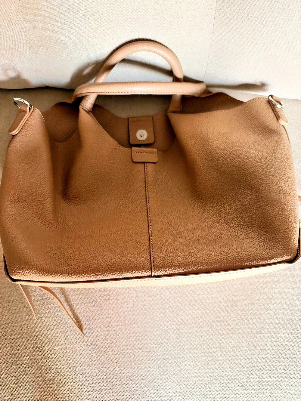Newbella Shelly Top Handle Tote Handbag Set Brown